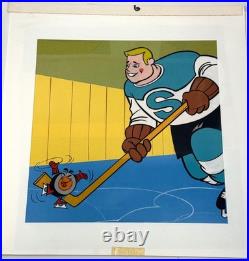 Original Hanna-Barbera Production Animation Cels Hockey Theme Peter Puck RARE