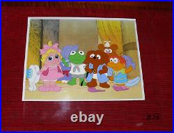 Original Muppet Babies Production Animation Cel Large 6 Group In Egypt Rare