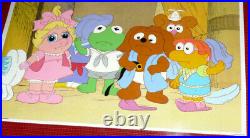 Original Muppet Babies Production Animation Cel Large 6 Group In Egypt Rare