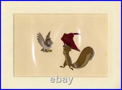 Original Production Cel (Disneyland Art Corner Piece) of Owl and Squirrel from S