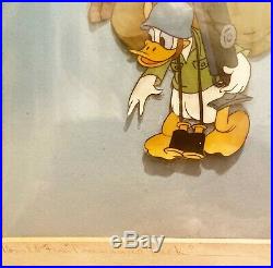Original Production Cel Donald as Commando Duck Created by Courvoisier