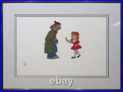 Original Production Cel Oliver & Company Fagin Jenny OPC Disney Movie 1988 FRAME
