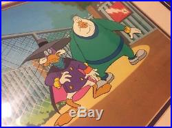 Original Production Cel from Darkwing Duck with Mr. Muddleford, 1991 withCOA