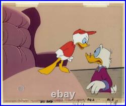 Original Production Cel of Scrooge McDuck and Nephew from Disney TV