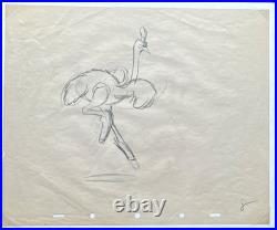 Original Production Drawing Fantasia Ballerina Ostrich Animation Sketch #8