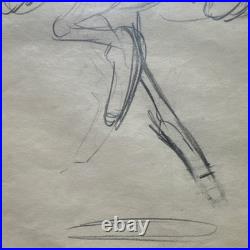 Original Production Drawing Fantasia Ballerina Ostrich Animation Sketch #8