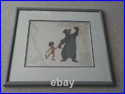 Original WALT DISNEY Jungle Book Mowgli & Baloo 2500 Serigraph SeriCel Cel Cell