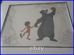 Original WALT DISNEY Jungle Book Mowgli & Baloo 2500 Serigraph SeriCel Cel Cell