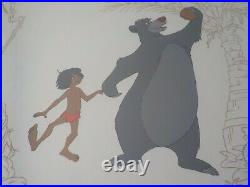 Original WALT DISNEY Jungle Book Mowgli & Baloo 2500 Serigraph SeriCel Cel Cell