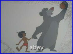 Original WALT DISNEY Jungle Book Mowgli & Baloo 2500 Serigraph SeriCel Cel Cell