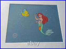 Original WALT DISNEY Little Mermaid & Flounder 2500 Serigraph SeriCel Cel Cell