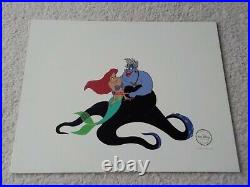 Original WALT DISNEY Little Mermaid & Ursula 2500 Serigraph SeriCel Cel Cell