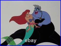 Original WALT DISNEY Little Mermaid & Ursula 2500 Serigraph SeriCel Cel Cell