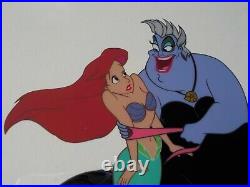 Original WALT DISNEY Little Mermaid & Ursula 2500 Serigraph SeriCel Cel Cell