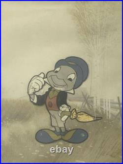 Original WALT DISNEY Pinocchio Jiminy Cricket Cel Cell Celluloid Scarce & RARE