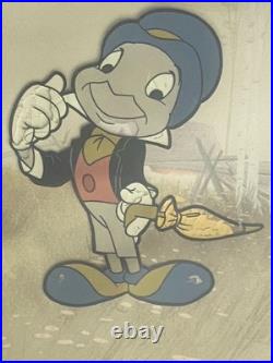 Original WALT DISNEY Pinocchio Jiminy Cricket Cel Cell Celluloid Scarce & RARE