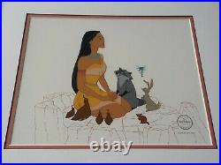 Original WALT DISNEY Pocahontas Woodland Friends 5000 Serigraph Seri Cel Cell