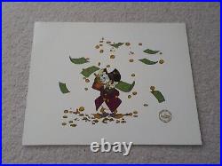 Original WALT DISNEY Scrooge McDuck & Money $$$ 2500 Serigraph SeriCel Cel Cell