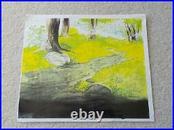 Original WALT DISNEY Winnie the Pooh & Owl Cel Cell with Bkgd. Scarce & RARE