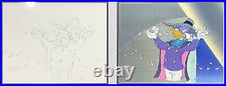 Original Walt Disney Animation Art Production Cel and Drawing from Darkwing Duck