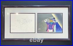 Original Walt Disney Animation Art Production Cel and Drawing from Darkwing Duck