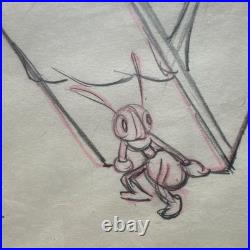 Original Walt Disney Ant 1939 Beach Picnic Production Animation Sketch #224