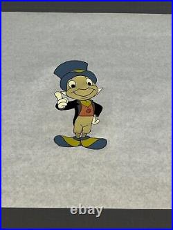 Original Walt Disney Pinocchio JIMINY CRICKET Production Animation Cel Thumb Up