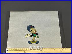 Original Walt Disney Pinocchio JIMINY CRICKET Production Animation Cel Umbrella