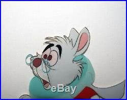 Original Walt Disney Production Cel Alice in Wonderland feat. He White Rabbit