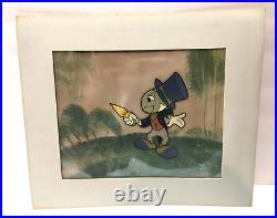 Original Walt Disney Production Cel Cell Celluloid Jiminy Cricket Pinocchio