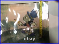 Original Walt Disney Production Cel Cell Celluloid Jiminy Cricket Pinocchio