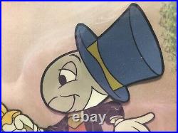 Original Walt Disney Production Cel Cell Celluloid Jiminy Cricket Pinocchio