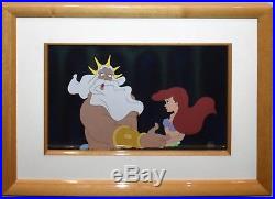 Original Walt Disney Production Cel from The Little Mermaid ft. Triton and Ariel