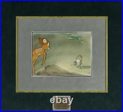 Original Walt Disney Production Cel of Bambi & Thumper on Courvoisier Background