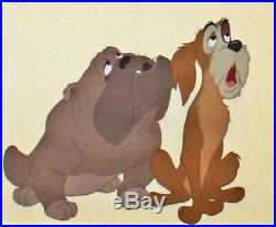 Original Walt Disney Production Cel of Bull and Toughy from Lady and the Tramp