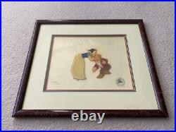 Original Walt Disney Snow White & Grumpy LE Cel Cell Celluloid Scarce & RARE