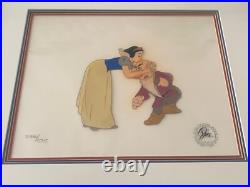 Original Walt Disney Snow White & Grumpy LE Cel Cell Celluloid Scarce & RARE