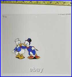 Original production cel And Drawing DuckTales Disney TV Scrooge And Donald Rare