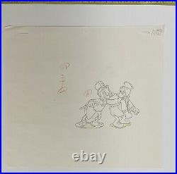 Original production cel And Drawing DuckTales Disney TV Scrooge And Donald Rare