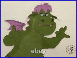 PETE'S DRAGON Animation Cel 1977 ELLIOTT With Disney Seal Framed And Matted