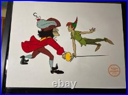 PETER PAN Animation Cel Walt Disney Limited Edition Litho MOVIE Art? Vtg I22