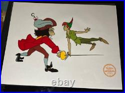 PETER PAN Animation Cel Walt Disney Limited Edition Litho MOVIE Art? Vtg I22