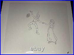PETER PAN Animation Cels Walt Disney Production Art Vintage Wendy model Cel 1953