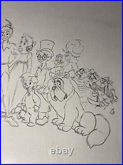 PETER PAN Animation Cels Walt Disney Production Art Vintage Wendy model Cel 1953