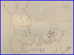 PIGLET CEL ART and DRAWING Walt Disney's Winnie The Pooh TV Production Fiedler