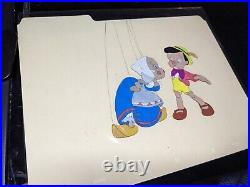 PINOCCHIO Animation Cel Walt Disney Color Test 1940 movie Production Art Lot X1