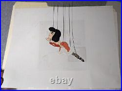 PINOCCHIO Animation Cel Walt Disney FRENCH PUPPET 1940 movie Production Art X1