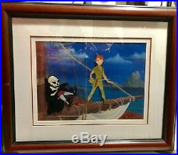 Peter Pan Animation Production Cel Walt Disney 1953 2 cels Pan & Captain Hook