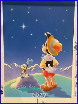 Pinocchio And Gepetto Stars Walt Disney Original Animation Production Cel Art