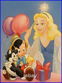 Pinocchio Blue Fairy Figaro Walt Disney Animation Production Cel Art